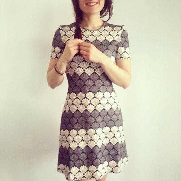 MARKUS LUPFER Shell Star Stripe Heidi Swing T-Shirt Dress Size Small - Picture 3 of 10